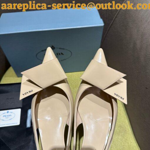 Replica Prada Slingback Pumps 45mm in Powder Brushed Leather 7