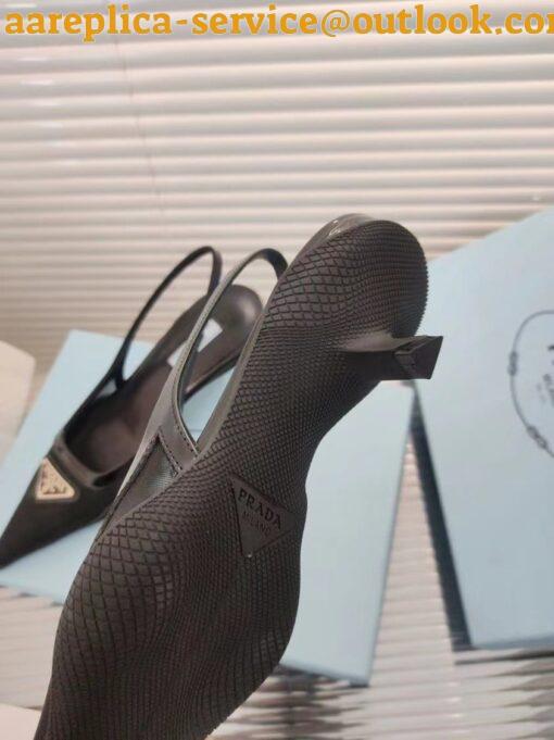 Replica Prada Slingback Pumps In Mesh Fabric 3