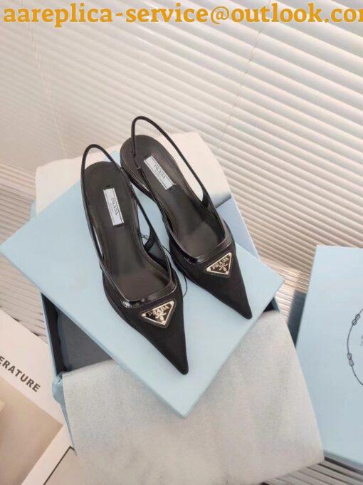 Replica Prada Slingback Pumps In Mesh Fabric 4