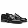 Replica Prada Women’s Monolith Loafers In Black Brushed Leather 30