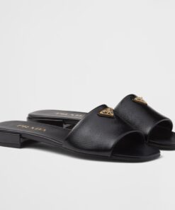 Replica Prada Women’s Slides in Black Saffiano Leather