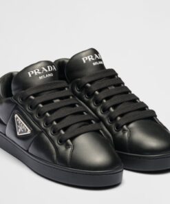 Replica Prada Women’s Sneakers in Black Padded Nappa Leather 2