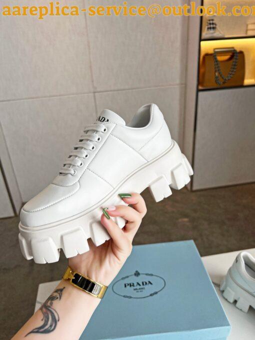 Replica Prada Women’s Sneakers in White Padded Nappa Leather 8