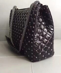 Replica Valentino All Black Rockstud Spike Tote Bag