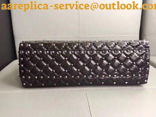 Replica Valentino All Black Rockstud Spike Tote Bag 4