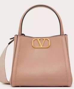 Replica Valentino Alltime Medium Bag in Poudre Grained Calfskin