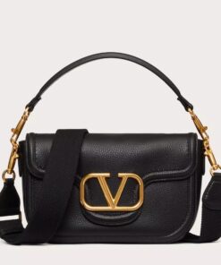 Replica Valentino Alltime Small Bag in Black Grained Calfskin 2