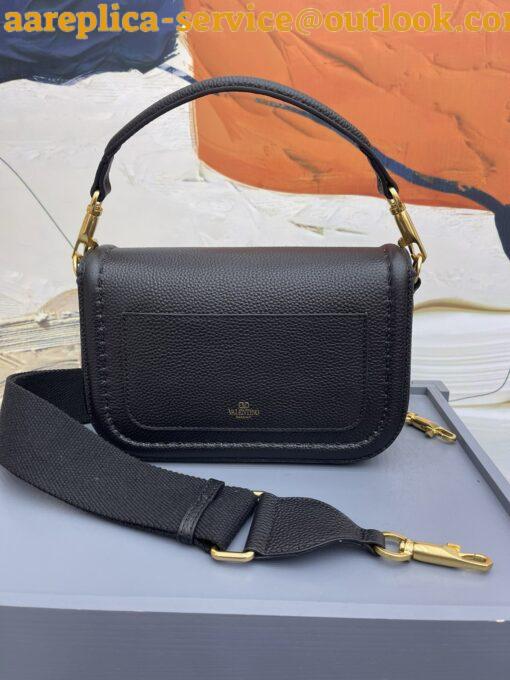 Replica Valentino Alltime Small Bag in Black Grained Calfskin 4