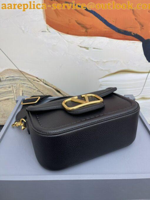 Replica Valentino Alltime Small Bag in Black Grained Calfskin 5