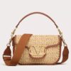 Replica Valentino Alltime Shoulder Bag in White Raffia 11