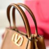 Replica Valentino Alltime Small Bag in Brown Grained Calfskin