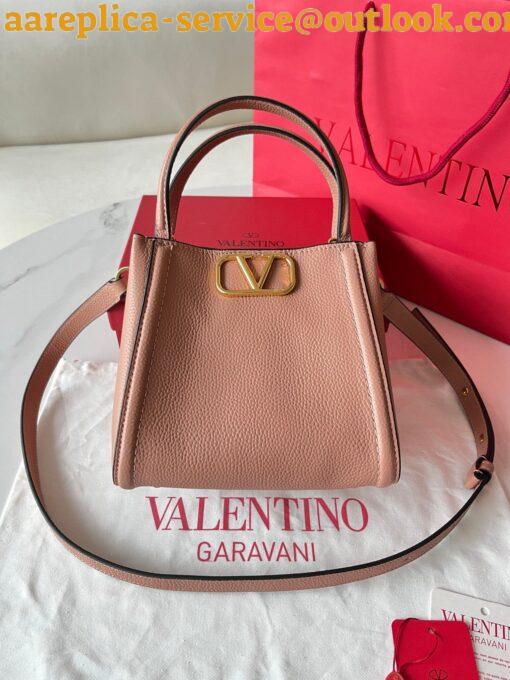 Replica Valentino Alltime Small Bag in Nude Grained Calfskin 7