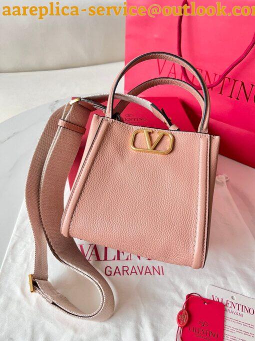 Replica Valentino Alltime Small Bag in Nude Grained Calfskin 9