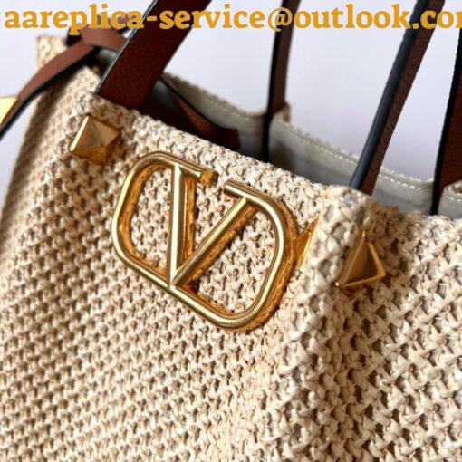 Replica Valentino Garavani Medium Straw Summer Tote Bag 5