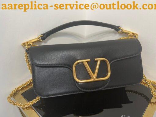 Replica Valentino Loco Large Shoulder Bag In Black Calfskin 3