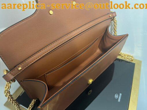 Replica Valentino Loco Large Shoulder Bag In Brown Calfskin 8