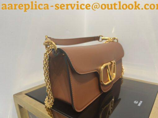 Replica Valentino Loco Large Shoulder Bag In Brown Calfskin 10