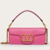 Replica Valentino Loco Large Shoulder Bag In Purple Calfskin 12