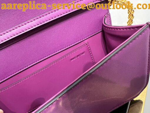 Replica Valentino Loco Large Shoulder Bag In Purple Calfskin 10