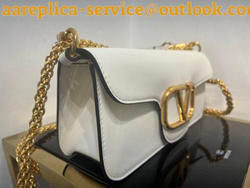 Replica Valentino Loco Large Shoulder Bag In White Calfskin 6