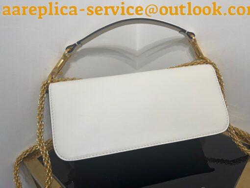 Replica Valentino Loco Large Shoulder Bag In White Calfskin 8