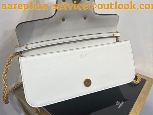 Replica Valentino Loco Large Shoulder Bag In White Calfskin 9