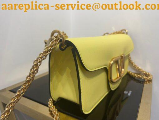 Replica Valentino Loco Large Shoulder Bag In Yellow Calfskin 3