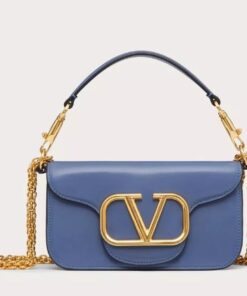 Replica Valentino Loco Small Shoulder Bag In Blue Calfskin