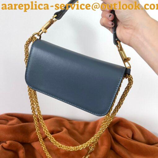 Replica Valentino Loco Small Shoulder Bag In Blue Calfskin 8