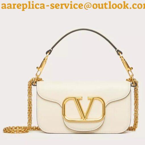 Replica Valentino Loco Small Shoulder Bag In White Calfskin 5