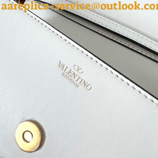 Replica Valentino Loco Small Shoulder Bag In White Calfskin 7