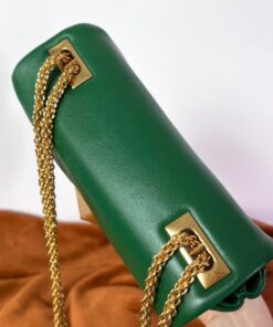 Replica Valentino Rockstud Spike Small Bag In Green Nappa Lambskin