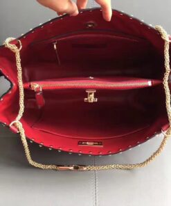 Replica Valentino Red Rockstud Spike Tote Bag