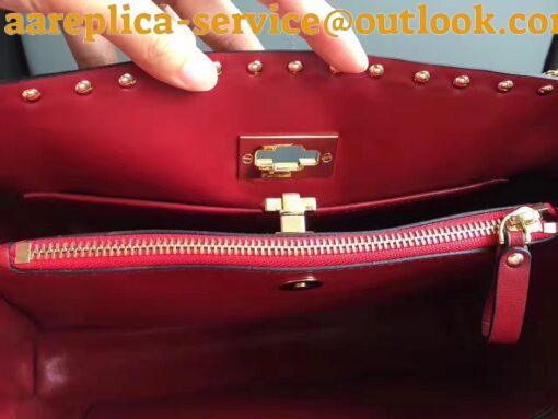 Replica Valentino Red Rockstud Spike Tote Bag 7