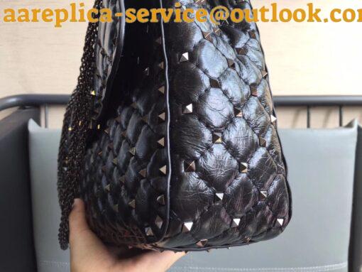 Replica Valentino Rockstud Spike Large Bag In Crinkled Nappa Lambskin 8