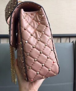 Replica Valentino Rockstud Spike Large Bag In Poudre Nappa Lambskin