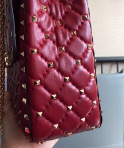 Replica Valentino Rockstud Spike Large Bag In Red Nappa Lambskin