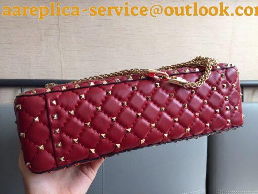 Replica Valentino Rockstud Spike Large Bag In Red Nappa Lambskin 5