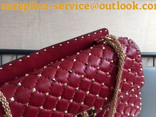 Replica Valentino Rockstud Spike Large Bag In Red Nappa Lambskin 8