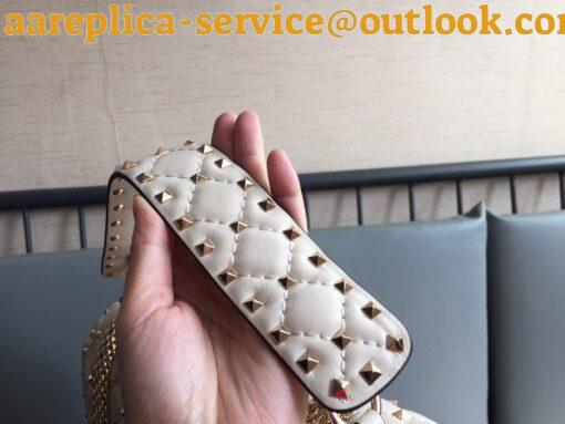 Replica Valentino Rockstud Spike Large Bag In White Nappa Lambskin 6