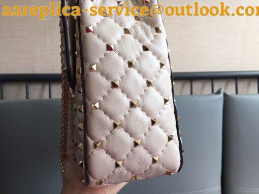 Replica Valentino Rockstud Spike Large Bag In White Nappa Lambskin 11