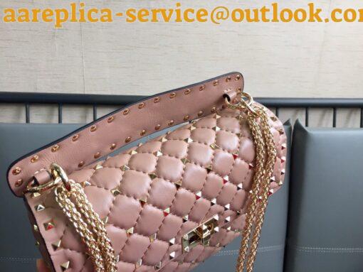 Replica Valentino Rockstud Spike Medium Bag In Poudre Nappa Lambskin 8