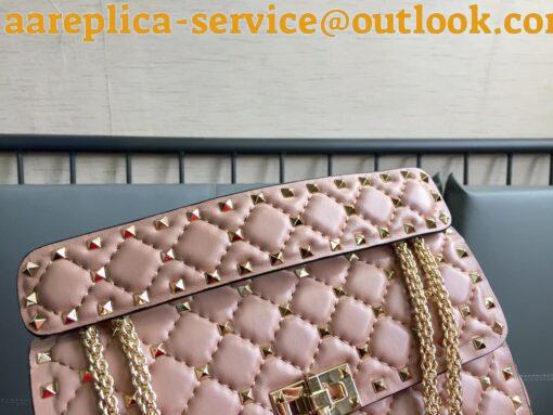 Replica Valentino Rockstud Spike Medium Bag In Poudre Nappa Lambskin 9