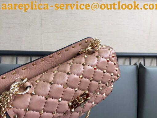 Replica Valentino Rockstud Spike Small Bag In Poudre Nappa Lambskin 6