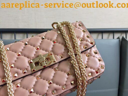 Replica Valentino Rockstud Spike Small Bag In Poudre Nappa Lambskin 7