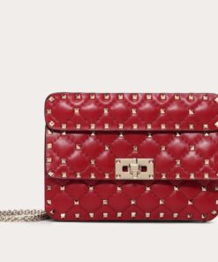 Replica Valentino Rockstud Spike Small Bag In White Nappa Lambskin 2