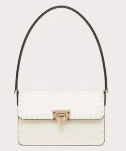 Replica Valentino Rockstud23 Small Shoulder Bag in White Calfskin 2