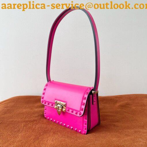 Replica Valentino Rockstud23 Small Shoulder Bag in Pink Calfskin 5