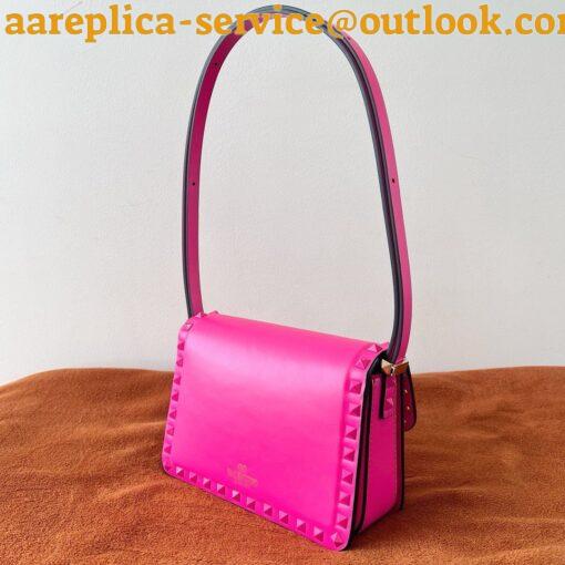 Replica Valentino Rockstud23 Small Shoulder Bag in Pink Calfskin 6