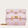 Replica Valentino Roman Stud Medium Chain Bag In Rose Cannelle Nappa Leather 11